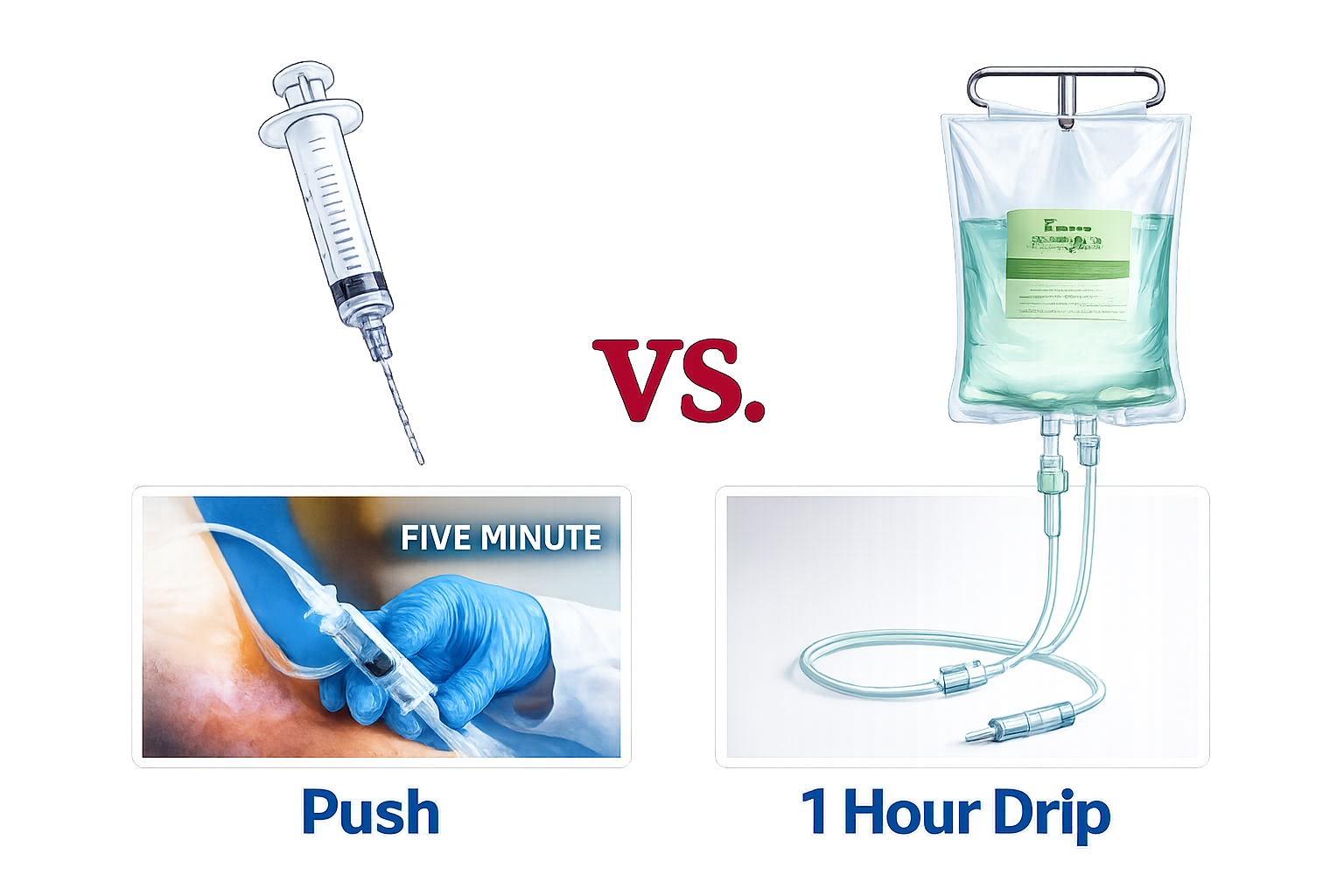Five Minute Push vs 1 Hour Drip Comparison