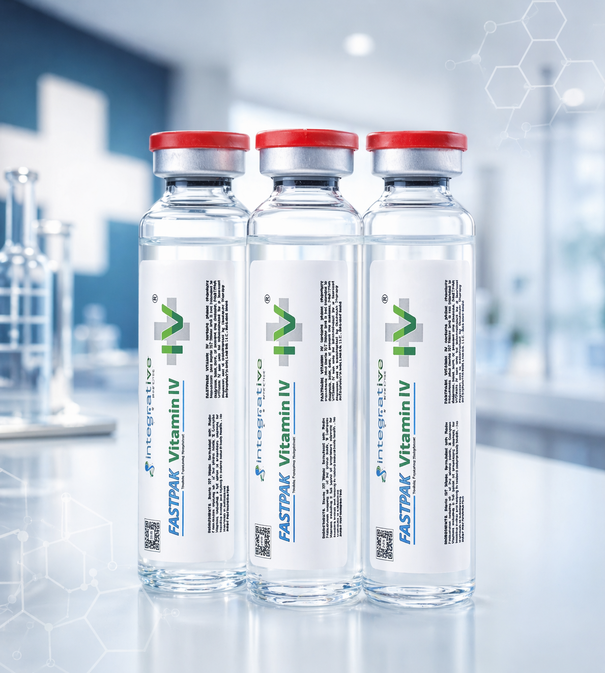 Five Mins Push IV vials — lab setting